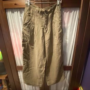 High wasted cropped free people linen pants